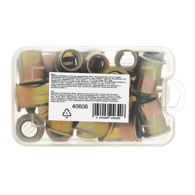 Заклепки резьбовые, стальные, оцинкованные, М12, пластиковый кейс, 25 шт. Denzel-Tehinstrument