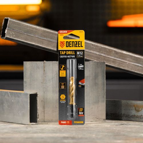 Сверло-метчик М12 х 1,75 мм, Р6М5// Denzel-Tehinstrument