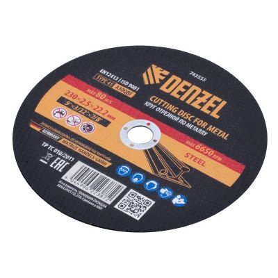 Круг отрезной по металлу, 230 х 2,5 х 22,2 мм, A30QBF Denzel-Tehinstrument