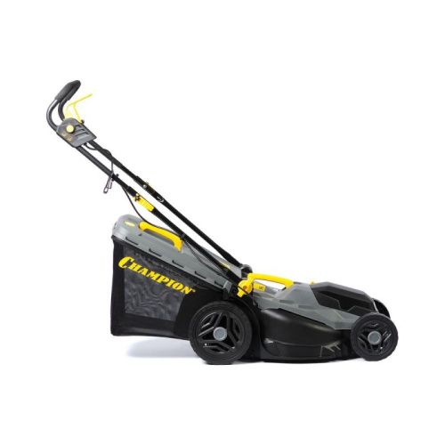 Газонокосилка эл. CHAMPION EM4318 (1,8 кВт пласт.+ткань травосб. 52л ширина 430мм 30-75мм, 12,9кг)-Tehinstrument