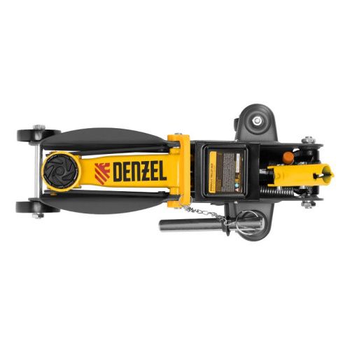 Домкрат гидравлический подкатной с фиксатором, 2 т, 130-330 мм, в кейсе Denzel-Tehinstrument