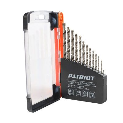 Набор сверл по металл(1.5-6.5 мм, 13 шт.), Patriot-Tehinstrument