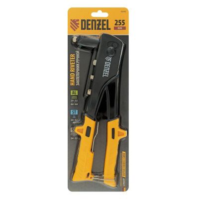 Заклепочник ручной, 255 мм, заклепки 2,4-3,2-4,0-4,8 мм Denzel-Tehinstrument
