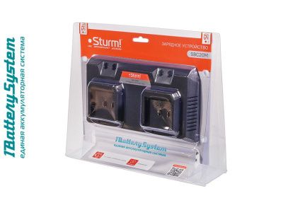 Зарядное устройство Sturm SBC20M 18В, 1BatterySystem, 2 x 4,5 А для двух батарей-Tehinstrument
