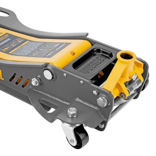 Домкрат гидравлический подкатной, 3,8 т, 110-580 мм, быстрый подъем, низкий подхват, проф. Denzel-Tehinstrument