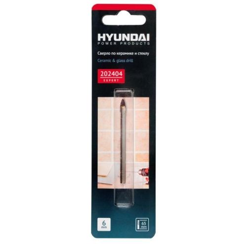 Сверло по кафелю керамике стеклу HYUNDAI 202404 - 6,0x65мм 202404-Tehinstrument