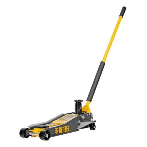 Домкрат гидравлический подкатной, 2/3 т, 98-770 мм, быстрый подъем, низ. подхват, проф, SUV Denzel-Tehinstrument