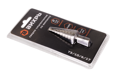 Сверло ступенчатое по металлу 4-6-8-10-12-14-16-18-20мм, P6M5, шестигранный хвостовик Вихрь-Tehinstrument