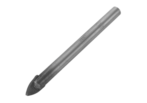 Сверло по стеклу и кафелю, 6мм, круглый хвостовик, 2 грани,  Sturm-Tehinstrument