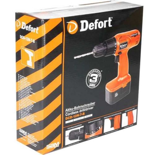 Аккумуляторный шуруповерт Defort DCD-12N-7-B (дрель-шуруповерт Дефорт 12н-7), 98299786-Tehinstrument