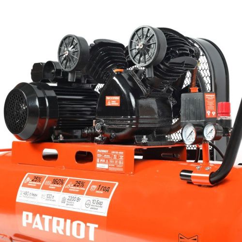 Компрессор поршневой ременной Patriot LRM 100-480R-Tehinstrument