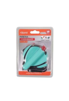 Рулетка 5x25мм с карандашом,  Sturm-Tehinstrument