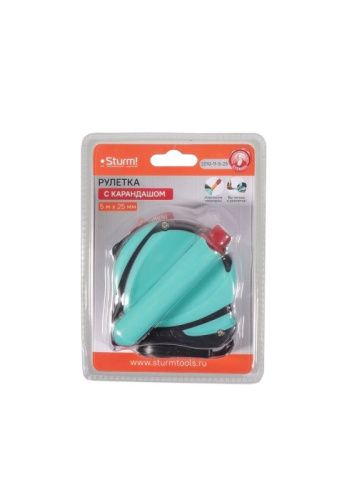 Рулетка 5x25мм с карандашом,  Sturm-Tehinstrument