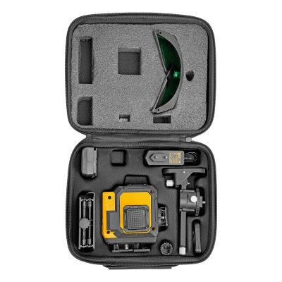 Лазерный уровень мультипризменный DLV-360-3C, 30 м, зеленый луч, Li-Ion 2,4 Aч, кейс// Denzel-Tehinstrument