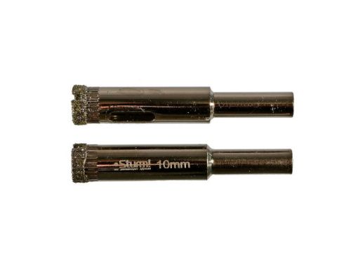 Коронка алмазн. По керам. Плитке и стеклу 10 х 55 мм, 2 шт., блистер,  Sturm-Tehinstrument