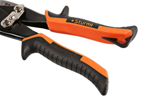 Ножницы по металлу, правый рез, 2-х рычажная система для облегчения реза,  Sturm-Tehinstrument