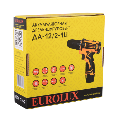 Дрель-шуруповерт Eurolux ДА-12/2-1Li-Tehinstrument