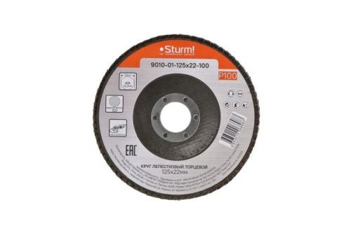 Круг зачистной, лепестковый, 125х22мм, Р100,  Sturm-Tehinstrument