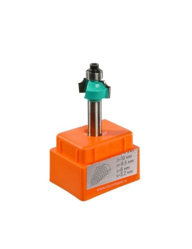 Фреза кромочная калевочная с подшипником 9,5 мм, dxhxl 19x9,5x52,5 мм, хв.8  Sturm-Tehinstrument