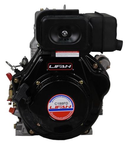 Двигатель Lifan Diesel 188FD, конусный вал, катушка 6 Ампер-Tehinstrument
