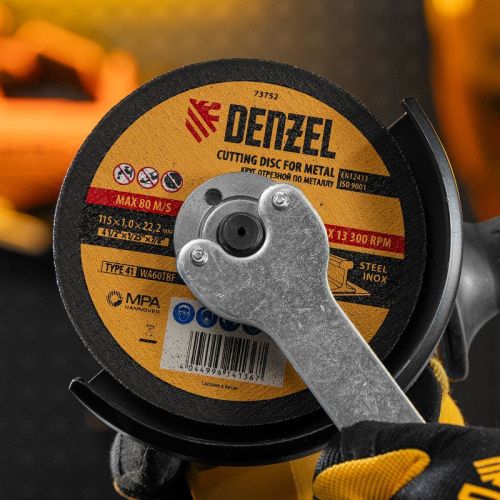 Круг отрезной по металлу, 115 х 1 х 22.2 мм Denzel-Tehinstrument