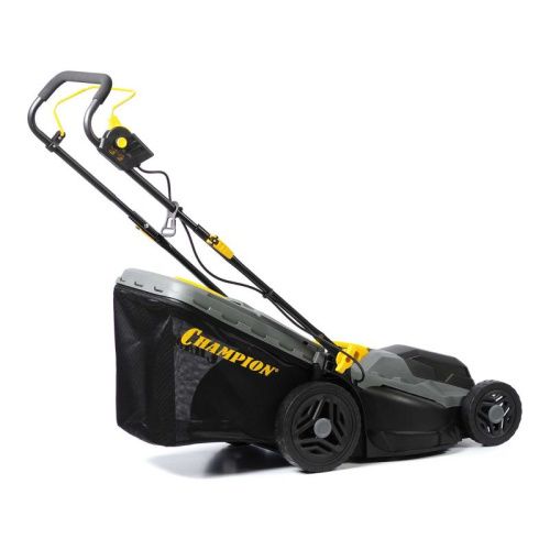 Газонокосилка эл. CHAMPION EM4318 (1,8 кВт пласт.+ткань травосб. 52л ширина 430мм 30-75мм, 12,9кг)-Tehinstrument