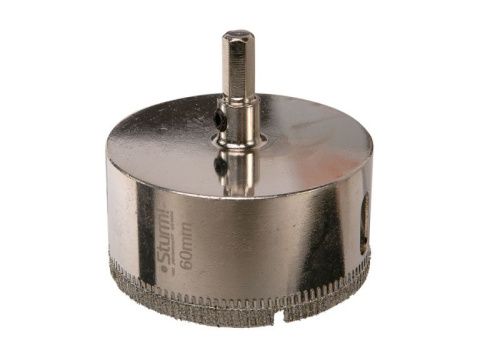 Коронка алмазн. По керам. Плитке и стеклу 60 х 55 мм,  с центрир. Сверл.  Sturm-Tehinstrument