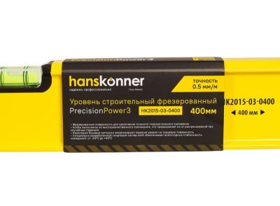 Уровень алюм. 400мм, Hanskonner-Tehinstrument
