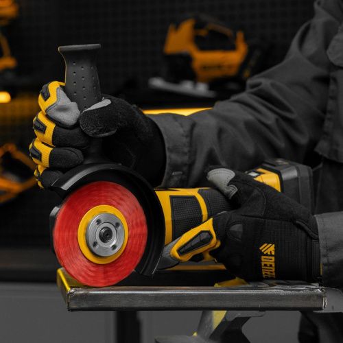 Щетка для УШМ, 100 мм, Плоская, нейлоновая щетина, посадка 22,2 мм Denzel-Tehinstrument