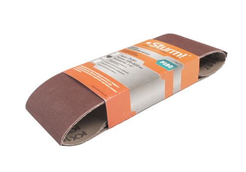Шлифлента универсальная, 100х610мм, P180, 3 шт, для ЛШМ, х/б ткань,  Sturm-Tehinstrument