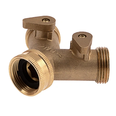 Разветвитель двухканальный, регулируемый, внешняя и внутренняя резьба 3/4, латунный Palisad-Tehinstrument