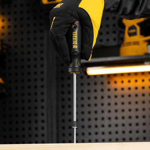 Отвертка, PH1х100 мм, S2, 3к рукоятка Denzel-Tehinstrument