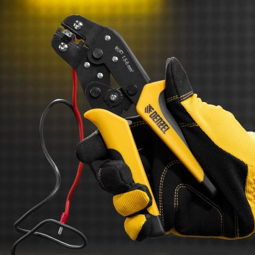 Клещи для обжима неизолированных наконечников НК и НВ, разъемов РП, 1,5 - 6 мм2 Denzel-Tehinstrument