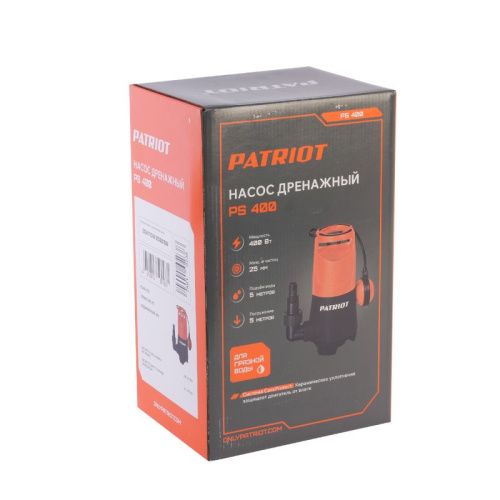 Насос дренажный PATRIOT PS 400-Tehinstrument