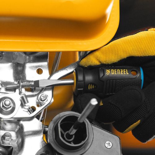 Отвертка, SL6x38 мм, S2, 3к рукоятка Denzel-Tehinstrument