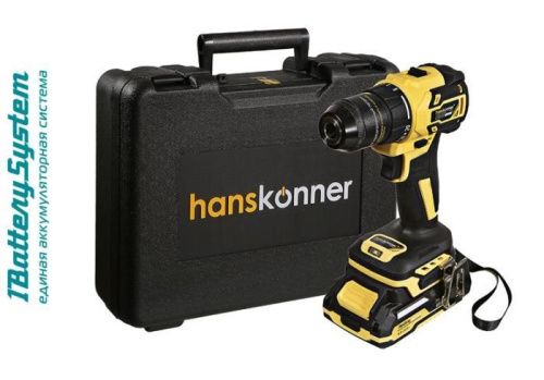 HCD2065C Дрель аккумуляторная  б/щ Hanskonner 1BatterySystem-Tehinstrument