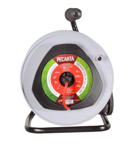 Удлинитель силовой на катушке Ресанта СУ-2х1-30/2ВР (с выкл., 1 розетка, IP44)-Tehinstrument