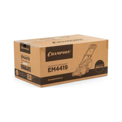 Газонокосилка эл. CHAMPION EM4419 (1,9 кВт травосб. 40л ширина 440мм 25-75мм, 17кг)-Tehinstrument