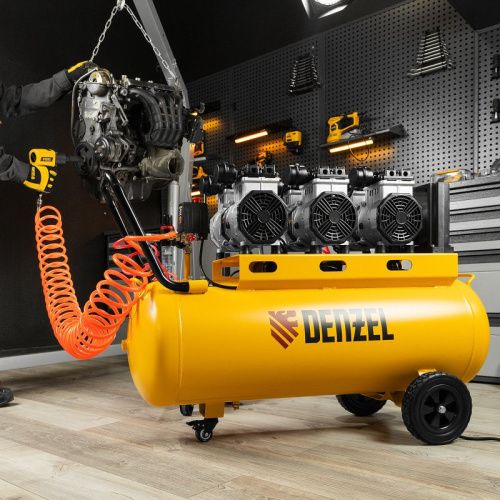 Компрессор безмасляный, малошумный Denzel DLS 3300/100-Tehinstrument