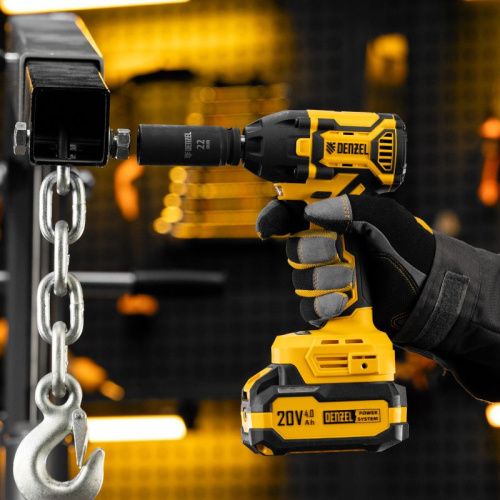 Гайковерт ударный аккумуляторный бесщет. CIWH-BL-20-350, Li-Ion, 20 В// Denzel-Tehinstrument