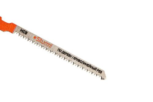 Пилки для лобзика по дереву T101AO, 5 шт, 83х51мм, шаг зуба 1,4мм, чистый фигурный рез, HCS,  Sturm-Tehinstrument