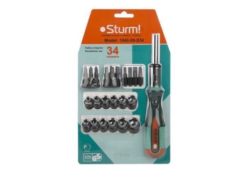 Отвертка с насадками, 29 предметов, CrV  Sturm-Tehinstrument