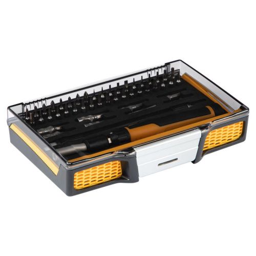 Отвертка с набором бит и торцевых головок для точных работ, гибкий привод, 48 шт, CrMo Denzel-Tehinstrument