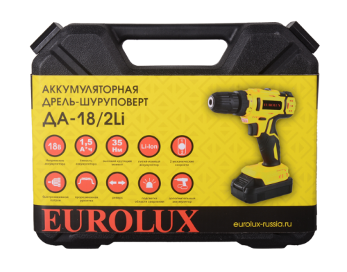 Дрель-шуруповерт Eurolux ДА-18/2Li-Tehinstrument