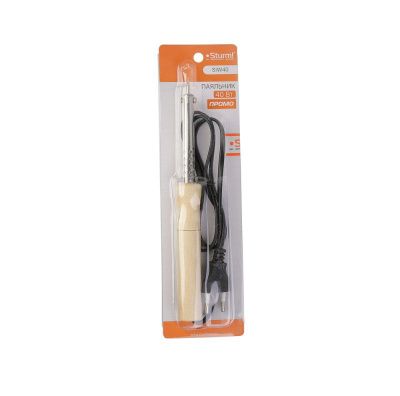 Электропаяльник 40ВТ, ДЕРЕВЯННАЯ рукоятка,  Sturm PROMO-Tehinstrument