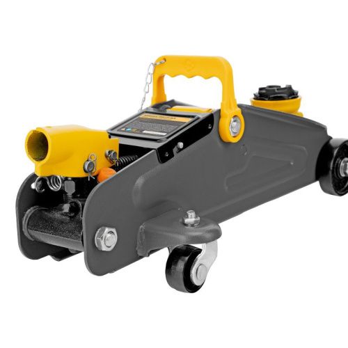 Домкрат гидравлический подкатной с фиксатором, 2 т, 130-330 мм Denzel-Tehinstrument