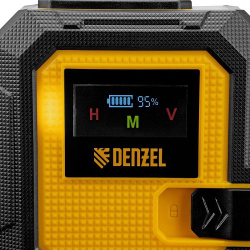 Лазерный уровень мультипризменный DLV 360-4T, 30 м, зеленый луч, Li-Ion 2,4 Aч, штатив// Denzel-Tehinstrument