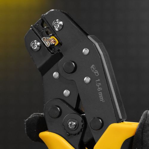 Клещи для обжима неизолированных наконечников НК и НВ, разъемов РП, 1,5 - 6 мм2 Denzel-Tehinstrument