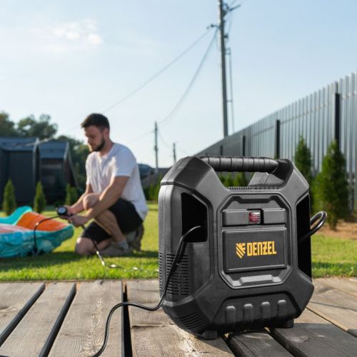 Компрессор воздушный DENZEL DL1100, с набором аксессуаров-Tehinstrument