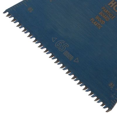 Насадка для МФИ режущая прямая, HCS, по дереву, ламинату 65 х 1.8 мм, крупный зуб Denzel-Tehinstrument